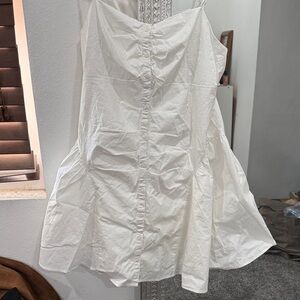White Button-Down Dress